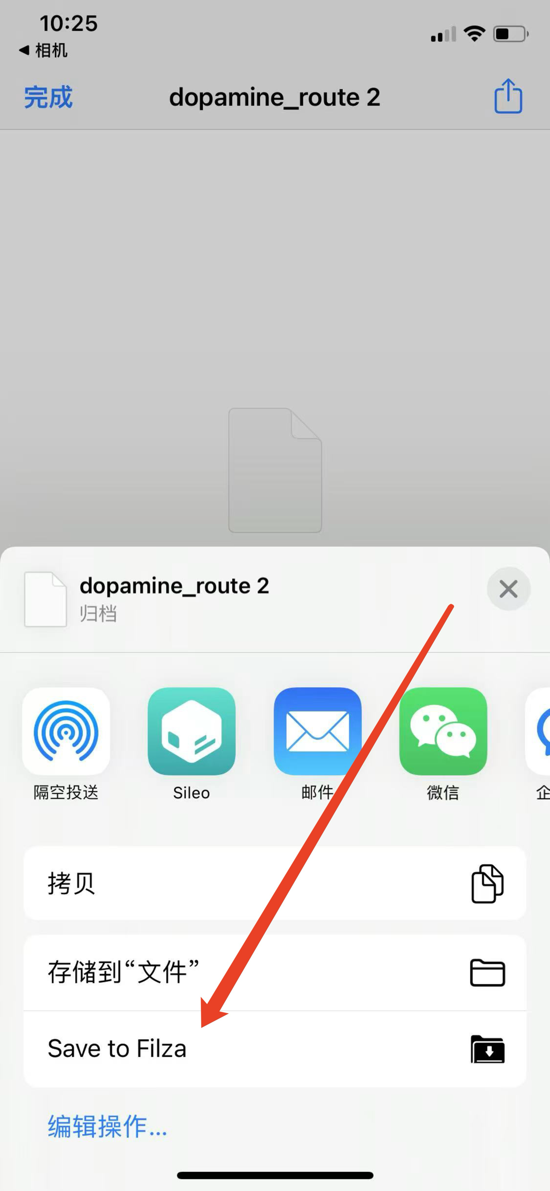 选择Filza打开 - 大黄蜂轨迹